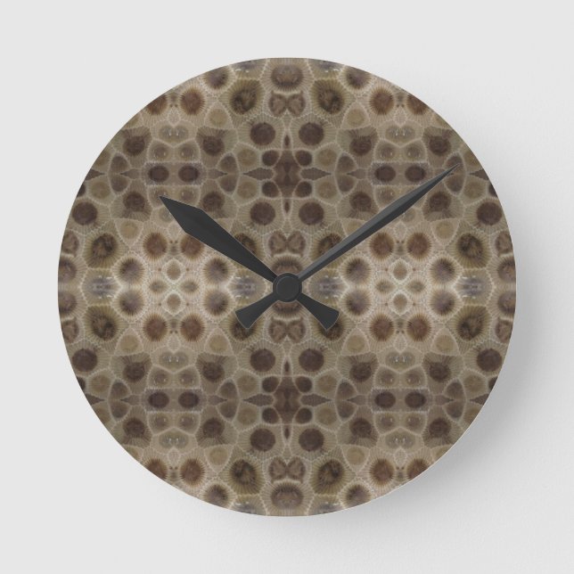 Petoskey Stone Rund Klocka (Framsida)
