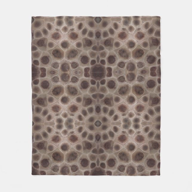 Petoskey Stones | Statssten Ull i Michigan Fleecefilt (Framsidan)