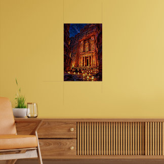 Petra i ljuset från levande ljus poster