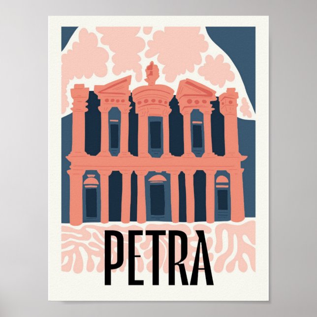 Petra Jordan abstrakt blommigt Art Poster (Framsidan)