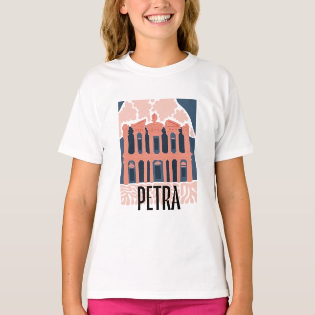 Petra Jordan abstrakt blommigt Art T Shirt (Framsida)