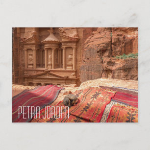 Petra Jordan cat Postcard Vykort