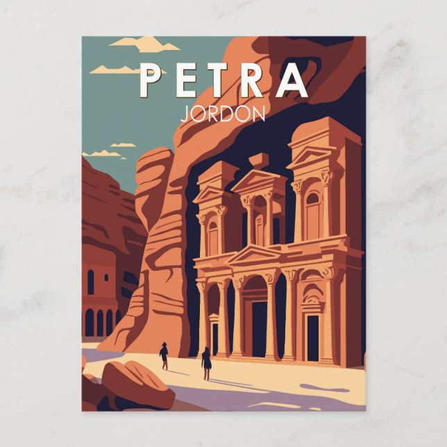 Petra Jordan Resa Konst Vintage Vykort (Framsida)