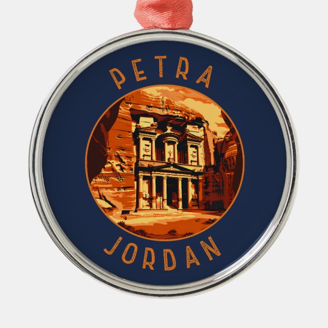 Petra Jordan Retro Distress Circle Julgransprydnad Metall (Framsidan)