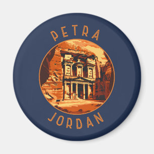 Petra Jordan Retro Distress Circle Magnet