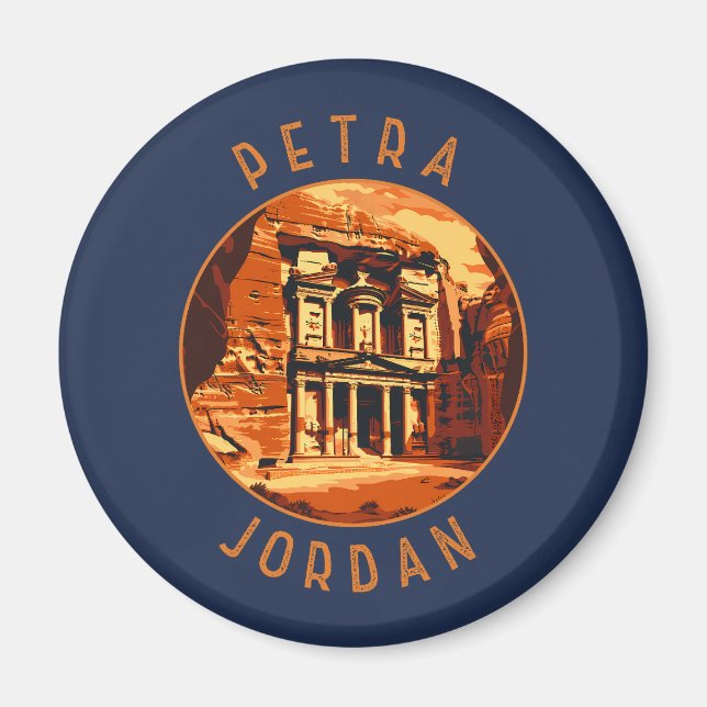 Petra Jordan Retro Distress Circle Magnet (Framsidan)