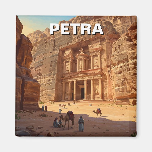 Petra Jordan Travel Magnet (Framsidan)