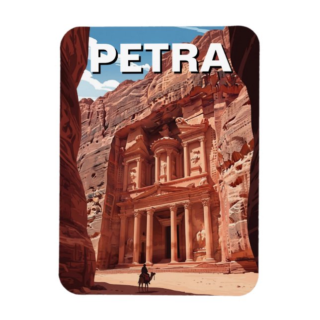 Petra Jordan Travel Magnet (Vertikal)