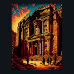 Petra Jordan Wonders of the World Pop Art Poster<br><div class="desc">En konstnärlig popkonsrepresentation av Petra Jordan, firar skönheten hos en av världens sju underverk med denna sjudande och färgstarka popkonsrepresentation av Petra, Jordanien. Perfekt för att dekorera ditt hem eller kontor kommer den här utskriften att transportera dig till den fantastiska ökenstaden varje gång du tittar på den. Om Petra ljuger...</div>