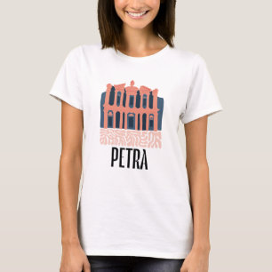 Petra Jordanien abstrakt resor floral konst T Shirt
