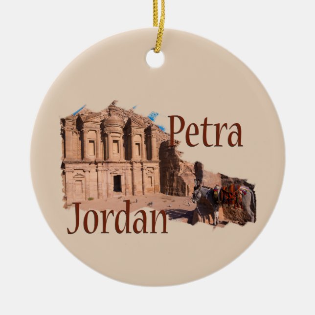 Petra, Jordanien: Klostret Julgransprydnad Keramik (Framsidan)