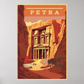 Petra, Jordanien, resor Poster