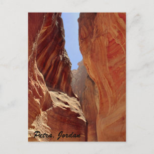 Petra, Jordanien, slot canyon Vykort