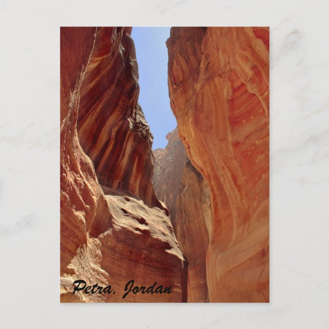 Petra, Jordanien, slot canyon Vykort (Framsida)