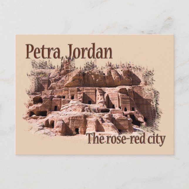 Petra: Ro Red City Vykort (Framsida)