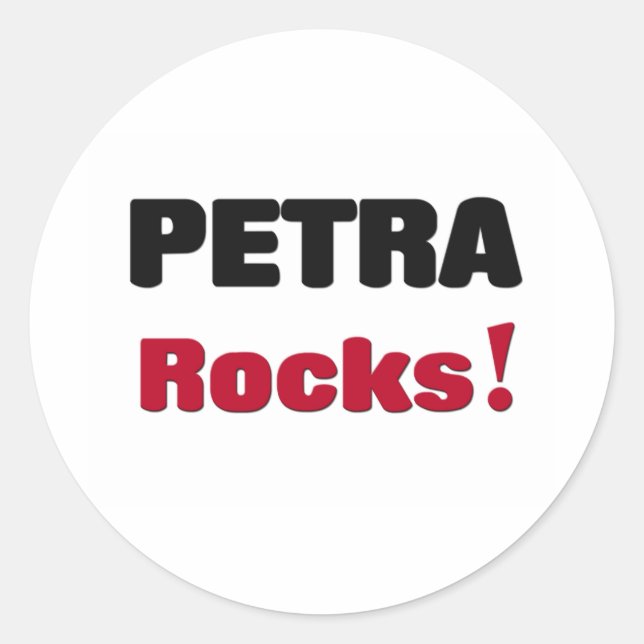 Petra Sten Runt Klistermärke (Framsida)