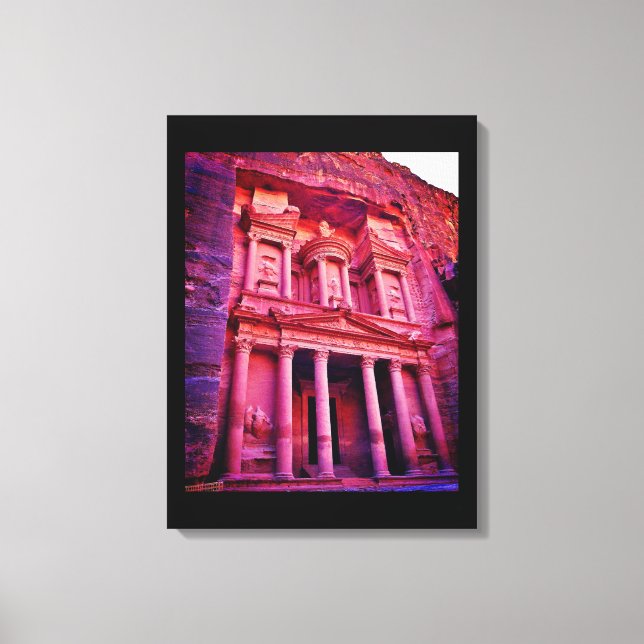 Petra Treasury Byggnads Canvastryck (Framsida)