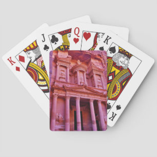 Petra Treasury Byggnads Spel Kort