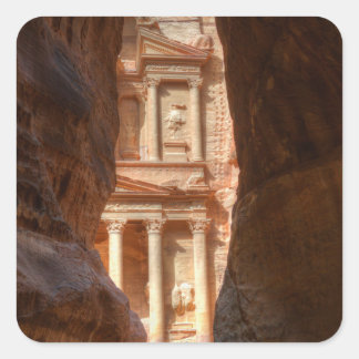Petra Treasury Revealed Fyrkantigt Klistermärke