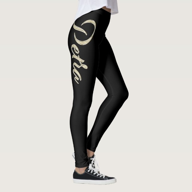 Petra white gold Handwriting Hose Leggings (Höger)