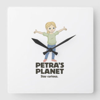 Petra's Planet Wall Clock Fyrkantig Klocka