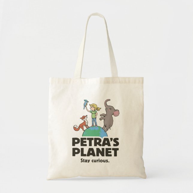 Petras totot för planetlogotyp hänger lös tygkasse (Framsidan)