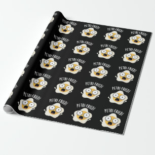 Petri-fried Funny Fried Egg Pun Mörk BG Presentpapper
