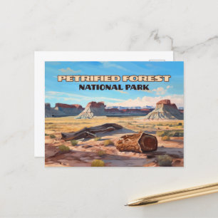 Petrified Forest National Park Arizona Desert Vykort