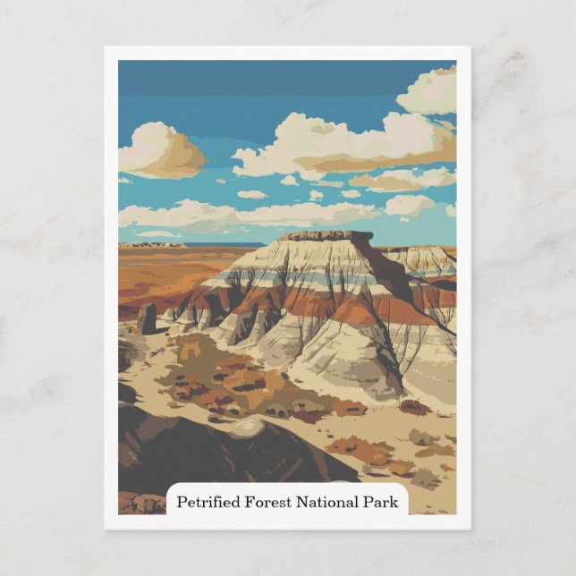 Petrified Forest National Park, Arizona USA Vykort (Framsida)