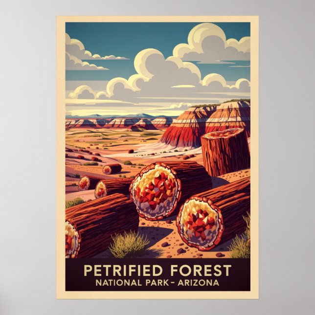 Petrified Forest National Park Arizona V02 Poster (Framsidan)