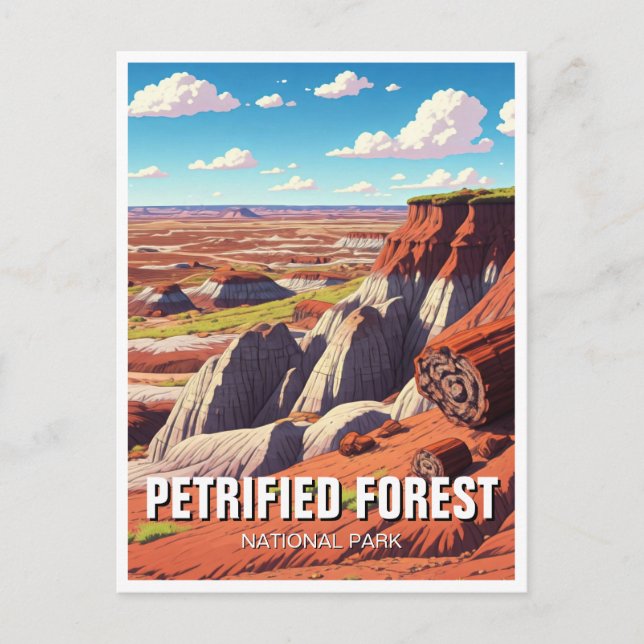 Petrified Forest National Park Landcape Vykort (Framsida)