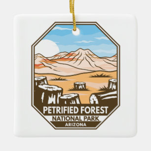 Petrified Forest National Park Minimal Retro Julgransprydnad Keramik