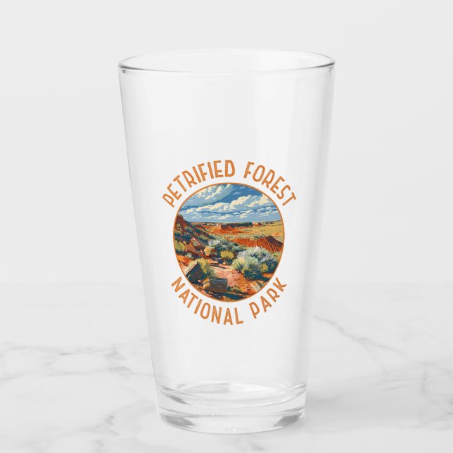 Petrified Forest National Park Retro Distress Glaskopp (Framsida)