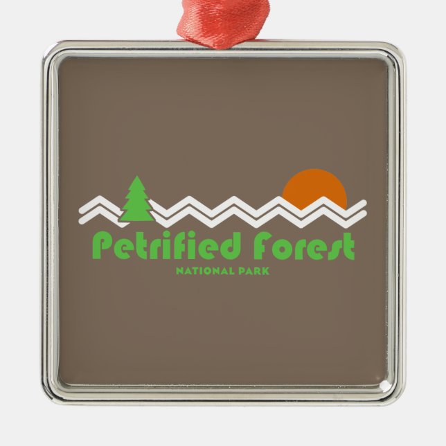 Petrified Forest National Park Retro Julgransprydnad Metall (Framsidan)