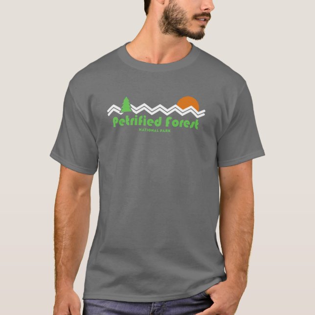 Petrified Forest National Park Retro T Shirt (Framsida)