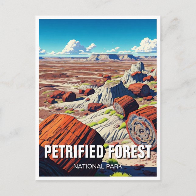 Petrified Forest National Park Travel Souvenir Vykort (Framsida)