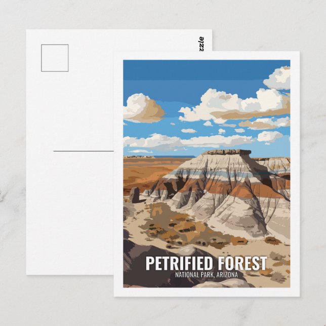 Petrified National Park Arizona USA Vykort (Fram/baksida)