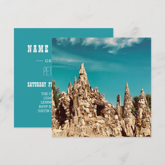 petrifierad träpark inbjudningar (Fram/baksida)