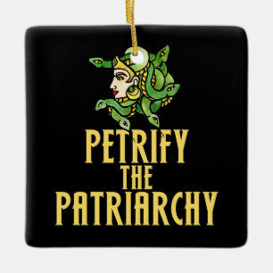 Petrify the patriarchy Medusa Julgransprydnad Keramik