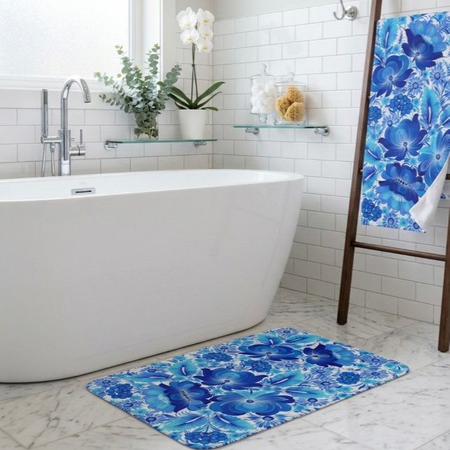 Petrikivka ukrainsk traditionell folkkonst. badrumsmatta (Skapare uppladdad)