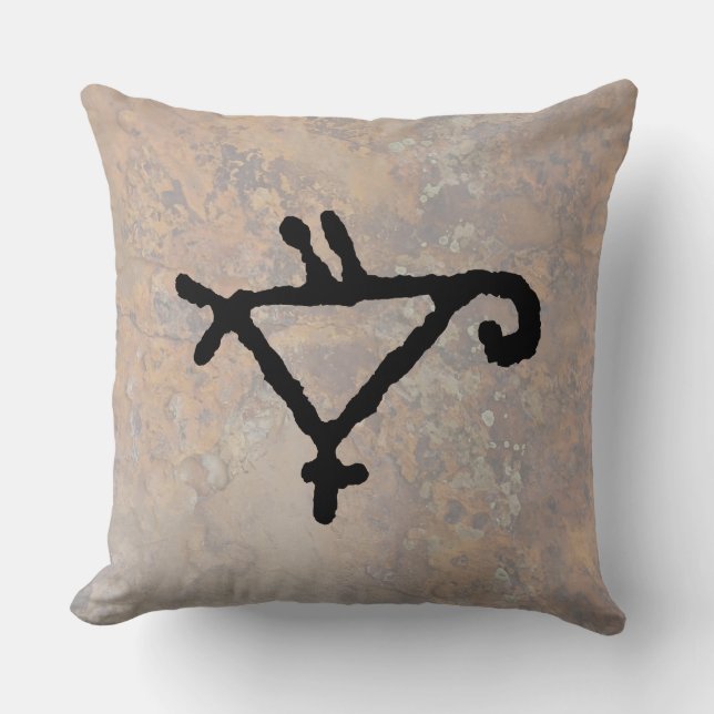 Petroglyf av stympad papegoja kudde (Framsida)