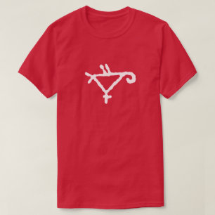 Petroglyf av stympad papegoja t shirt