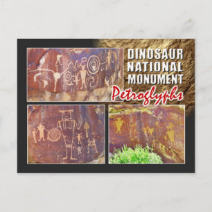 Petroglyfer, Dinosaur National Monument, Utah Vykort