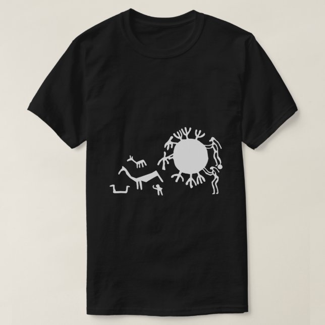 Petroglyfer Sten Carvings in Tanum T-Shirt (Design framsida)