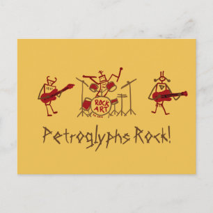 Petroglyfer-vykort i Sten Vykort