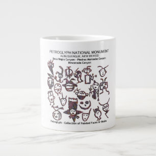 Petroglyfsamling Ansikte och masker Jumbo Mugg