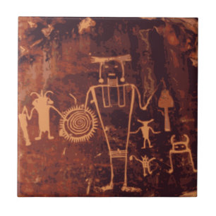 Petroglyph, Dinosaur National Monument, Colorado Kakelplatta