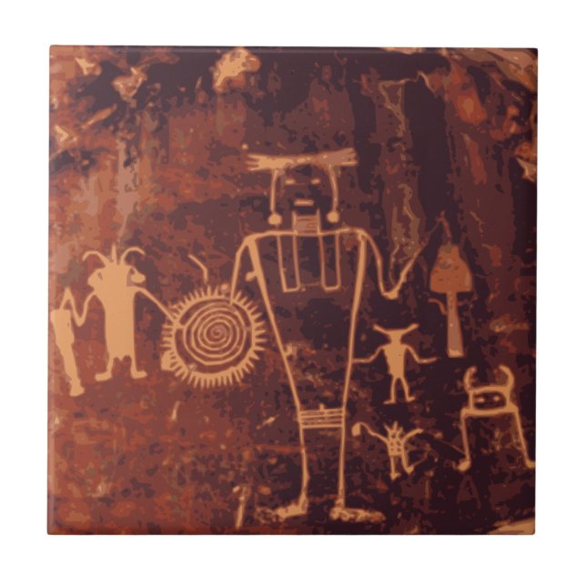 Petroglyph, Dinosaur National Monument, Colorado Kakelplatta (Framsidan)