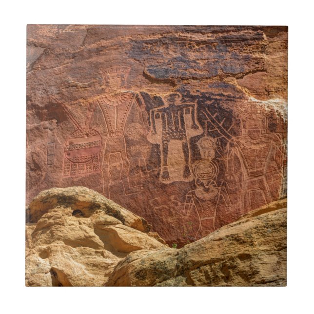Petroglyph för tre kungar - den Mcconkie ranchen - Kakelplatta (Framsidan)