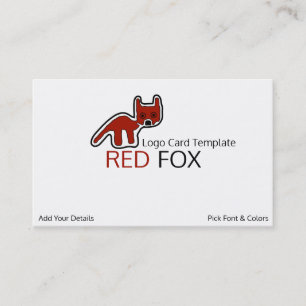 Petroglyph Fox-symbol - Red Fox Visitkort